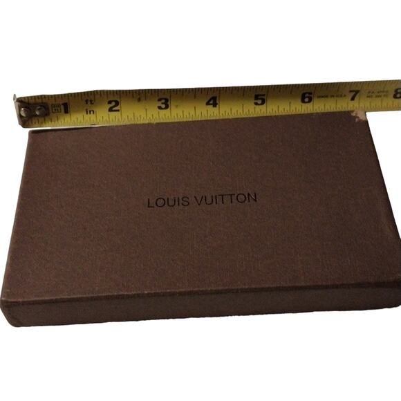 Louis Vuitton Box 7x4x1  BROWN CLASSIC Vintage Authentic Small Flat Retro - Picture 7 of 8